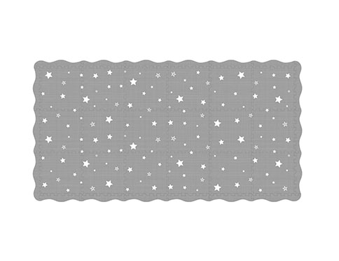 Grå og hvid stjerne vandtæt EVA skum Playmat